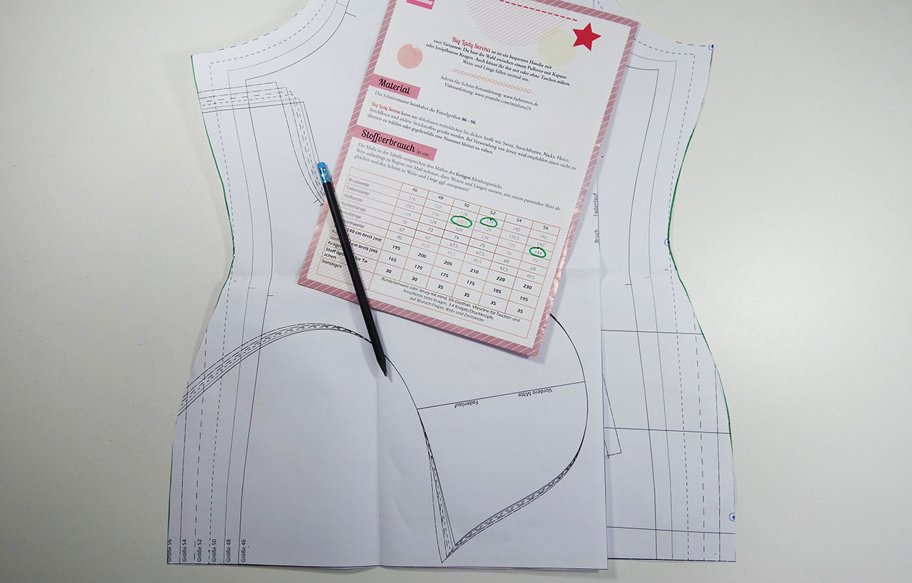 Schnittmuster auf Figur anpassen - format-nahen.de