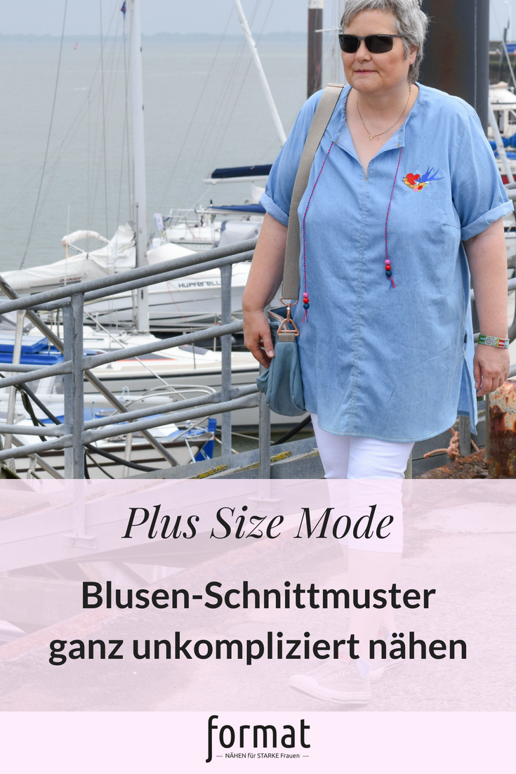 Blusen Schnittmuster unkompliziert abwandeln Big Lady Cassidy - ein Blusenschnittmuster mit vielen Möglichkeiten