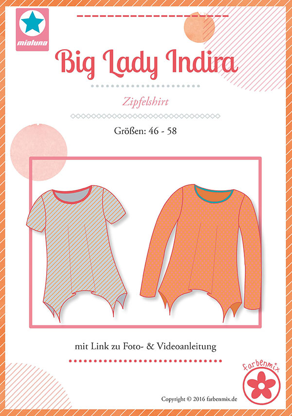 Schnittmuster für große Größen Big Lady Indira