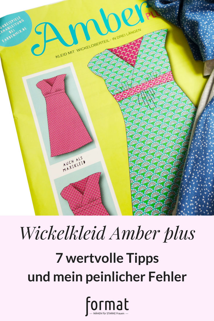 Kleid Amber plus size mit Wickeloberteil nähen.