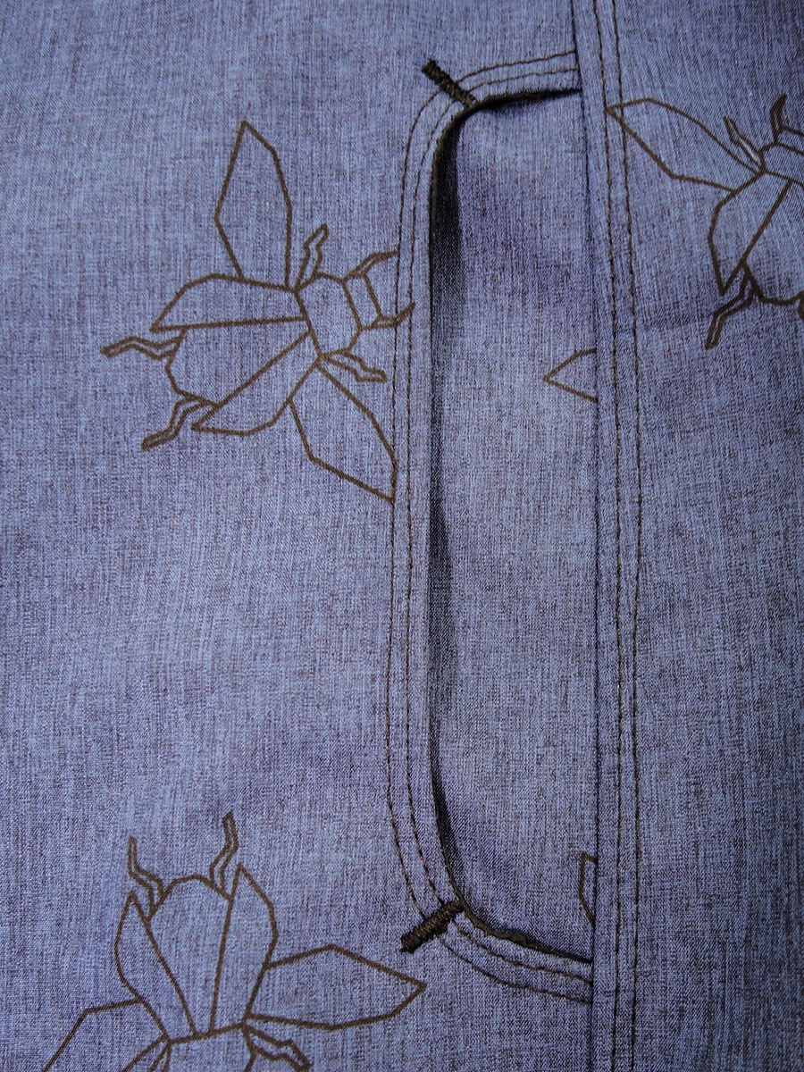 Seiten- anstatt aufgesetzte Taschen