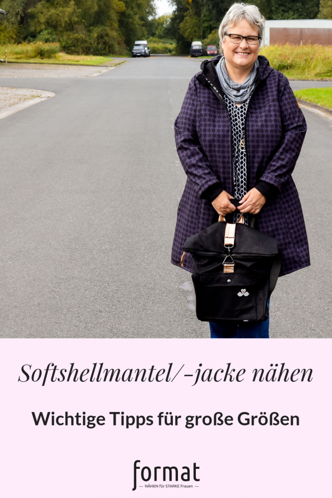 Softshellmantel unkompliziert nähen - Big Lady - Shiva - farbenmix.de