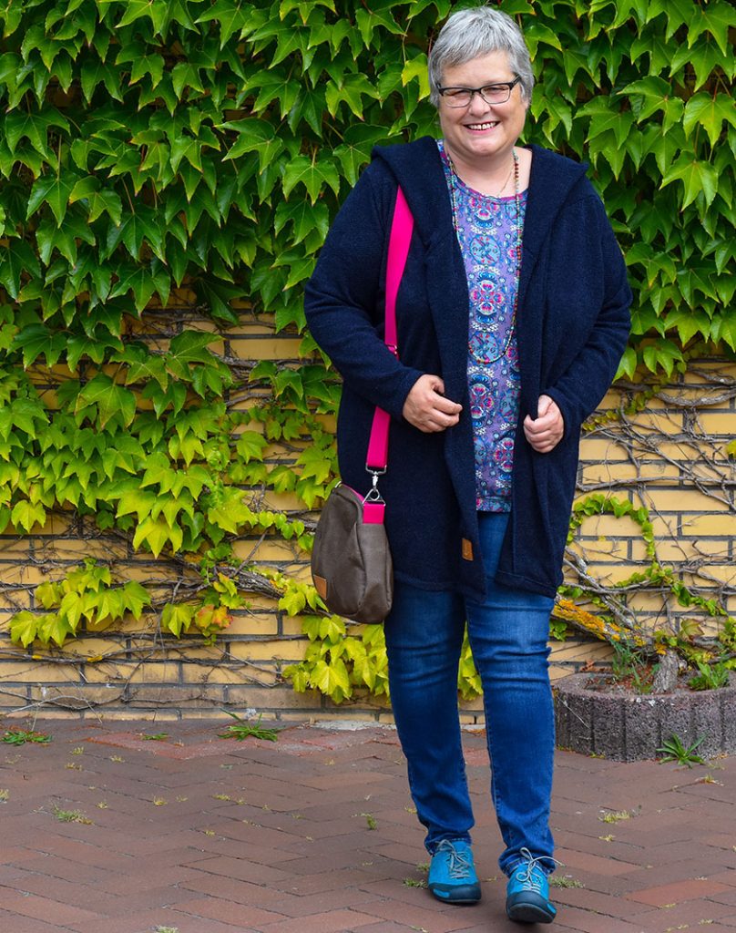 Schnittmuster-Strickmantel für große Größenn