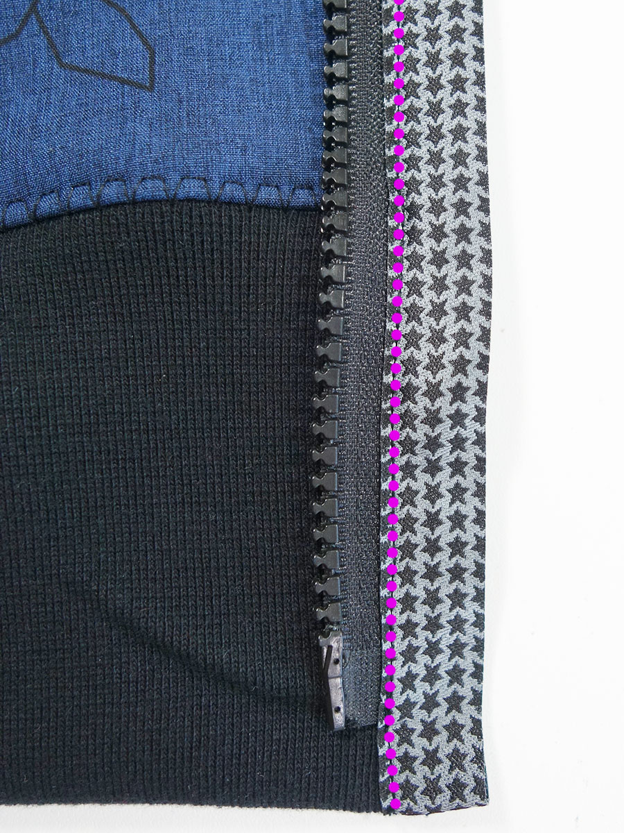 Reißverschluss mit Webband aufnähen