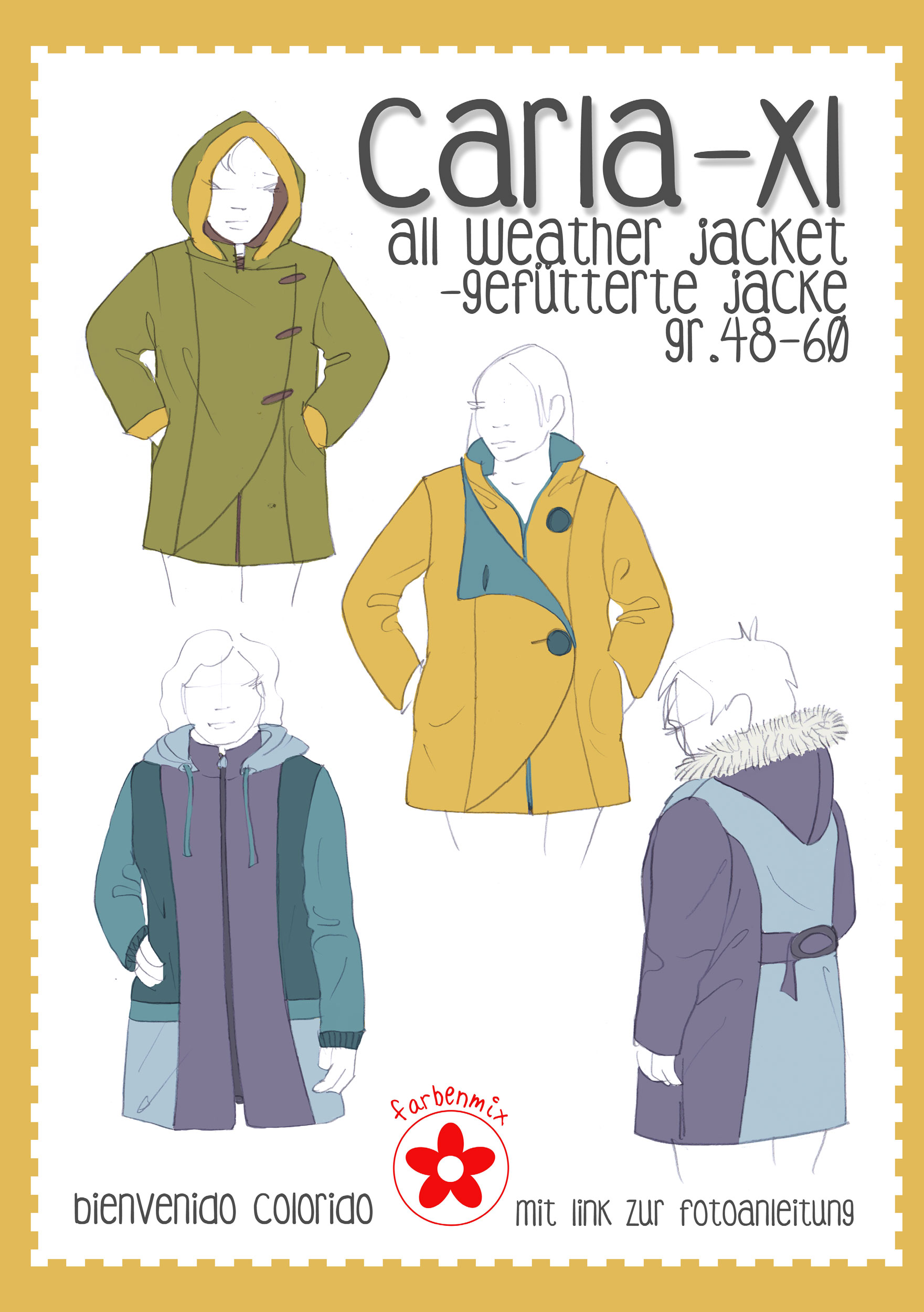 Schnittmuster Jacke Carla XL bei farbenmix