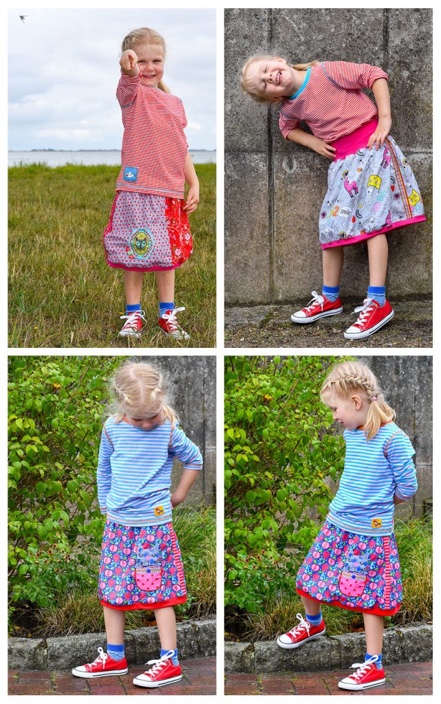 Mutter-Kind-Rock Schnittmuster Helma