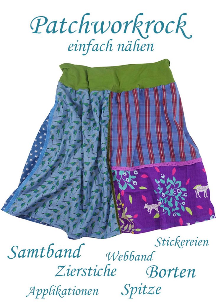 Patchworkrock nähen und verzieren