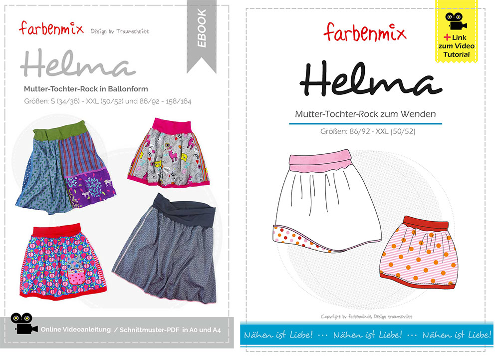 Schnittmuster Plus size Rock Helma von farbenmix