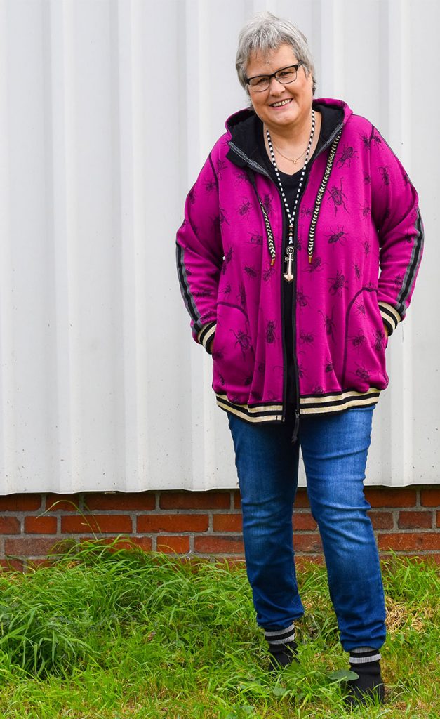 Jacke aus Alpenfleece selber nähen, Schnittmuster Big Lady Bella