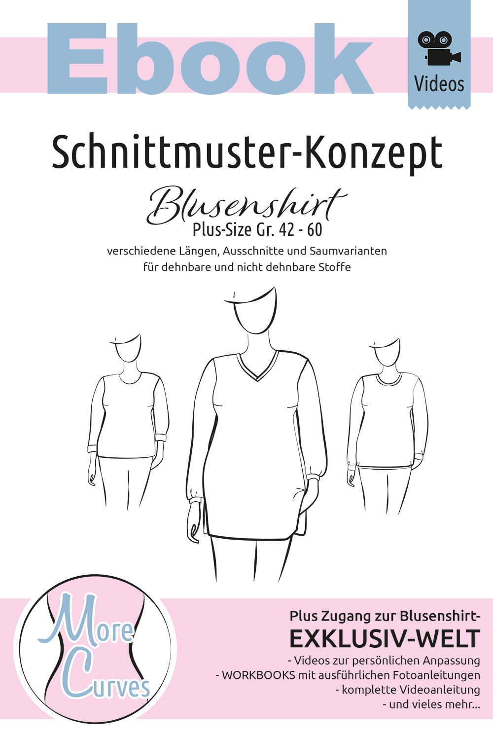 Plussize Schnittmuster Blusenshirt als Ebook