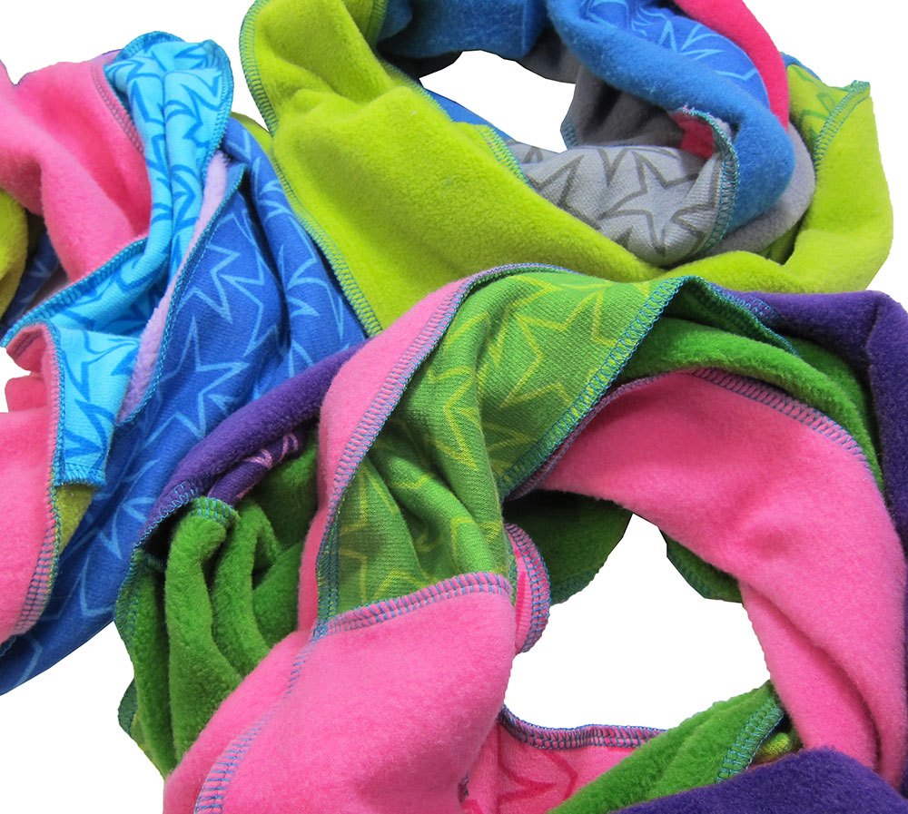 Loop aus Fleeceresten nähen