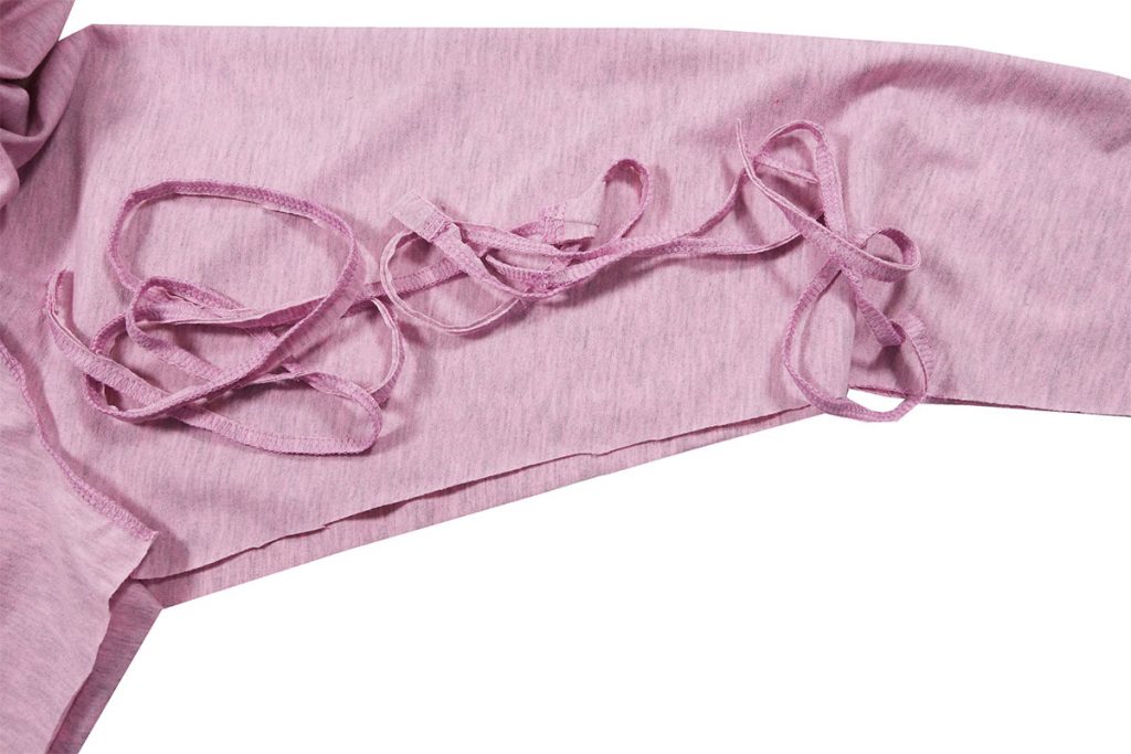 Shirt für einen Seitenstreifen vorbereiten