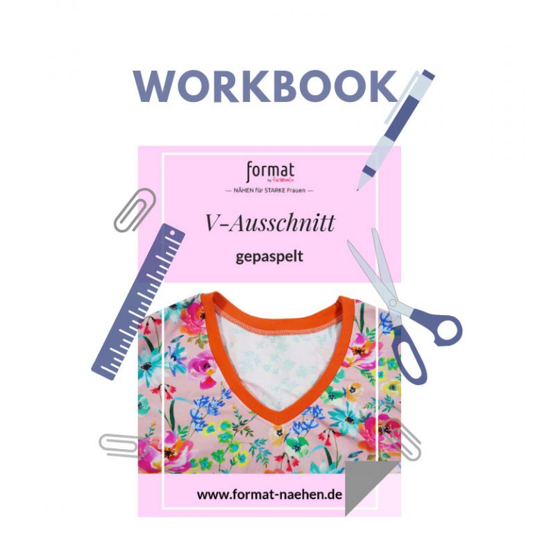 V-Ausschnitt mit schmalem Bündchen – so einfach zu nähen
