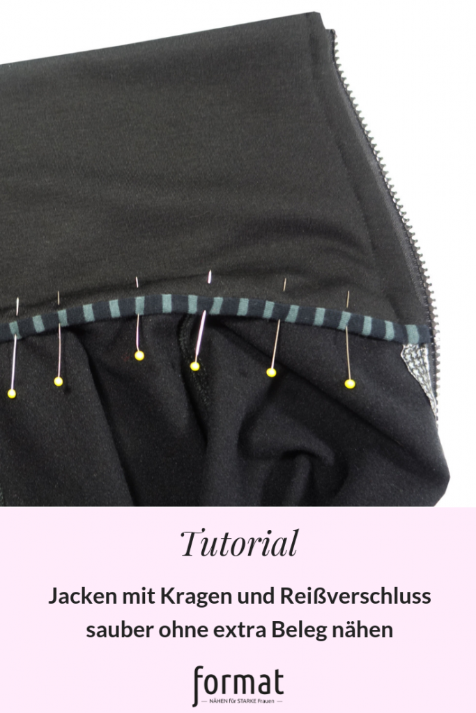 Jacken mit Kragen ohne extra Beleg nähen - Tutorial