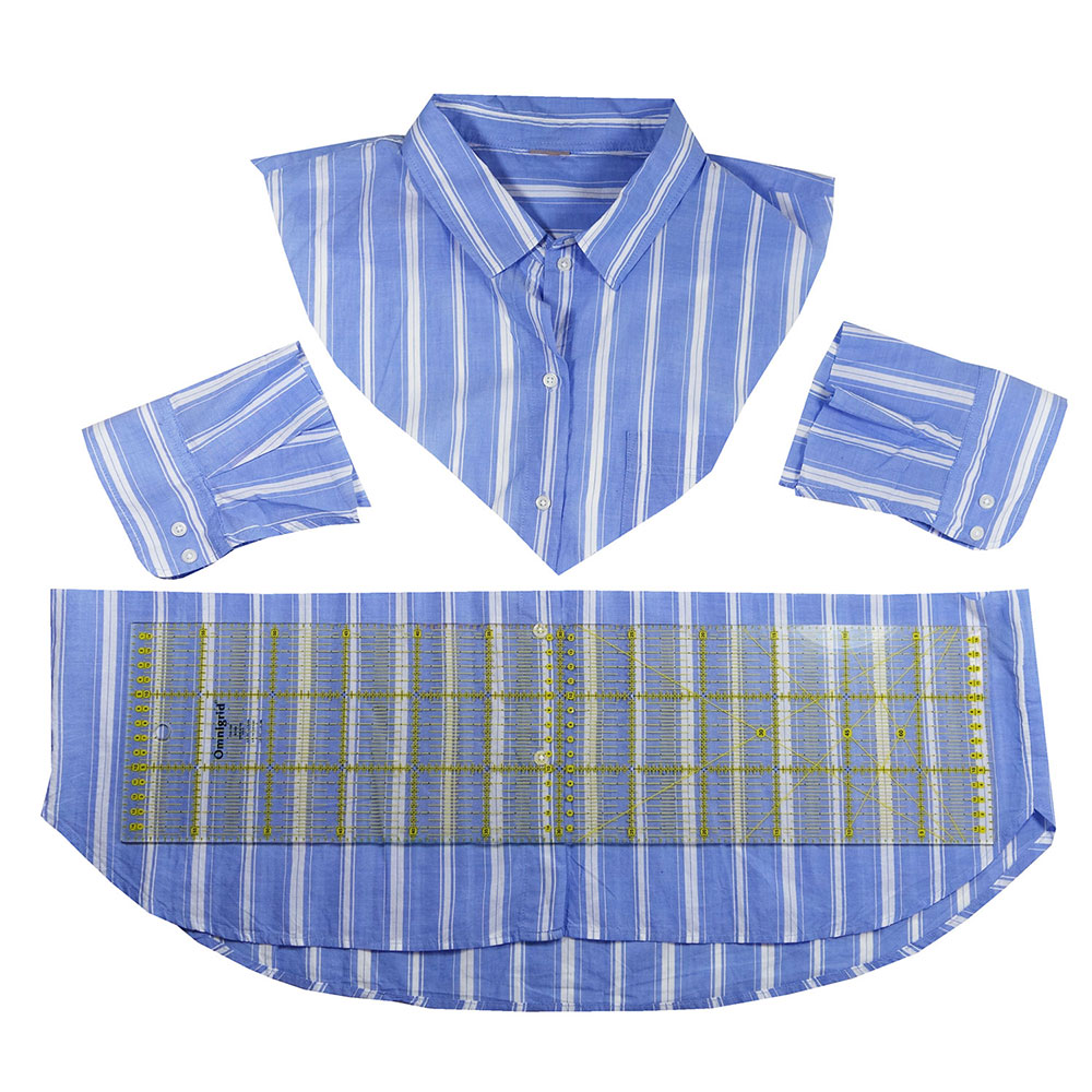 Bluse für einen angesagten Lagenlook zerschneiden