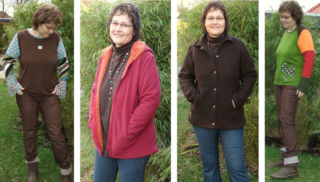 Kleidung in warmen Farbtönen - Schnittmuster von Farbenmix