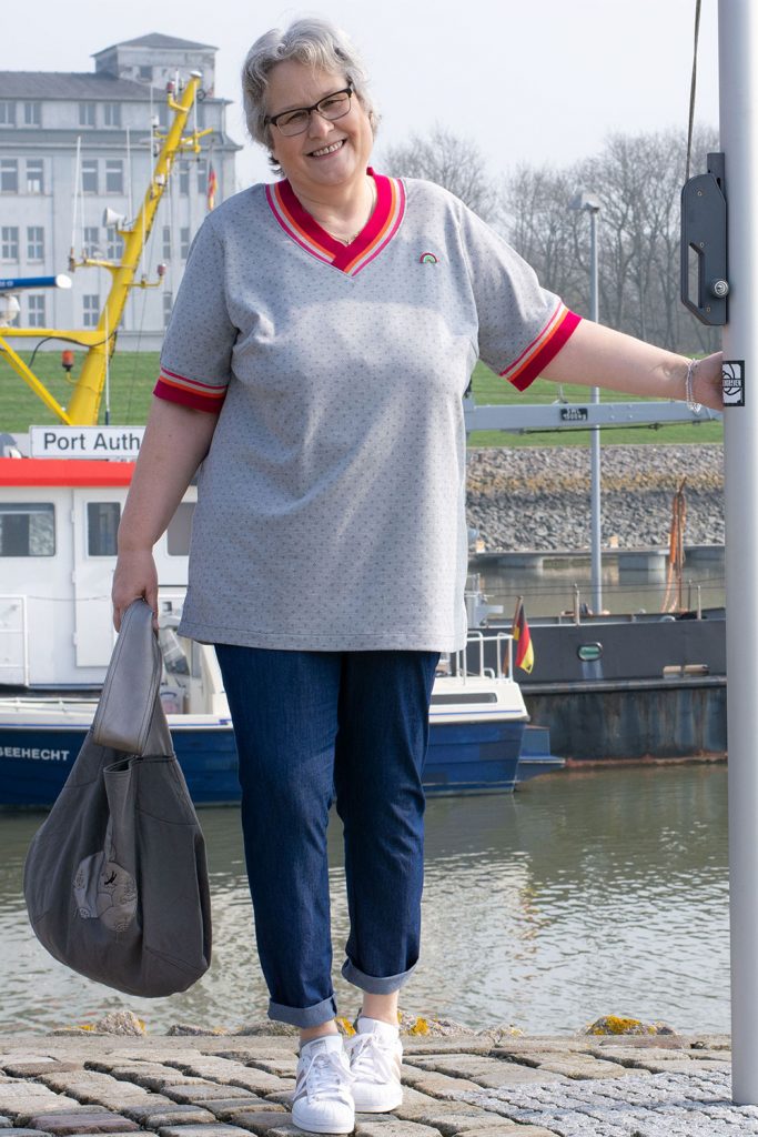 Streifenbündchen für große Größen nähen