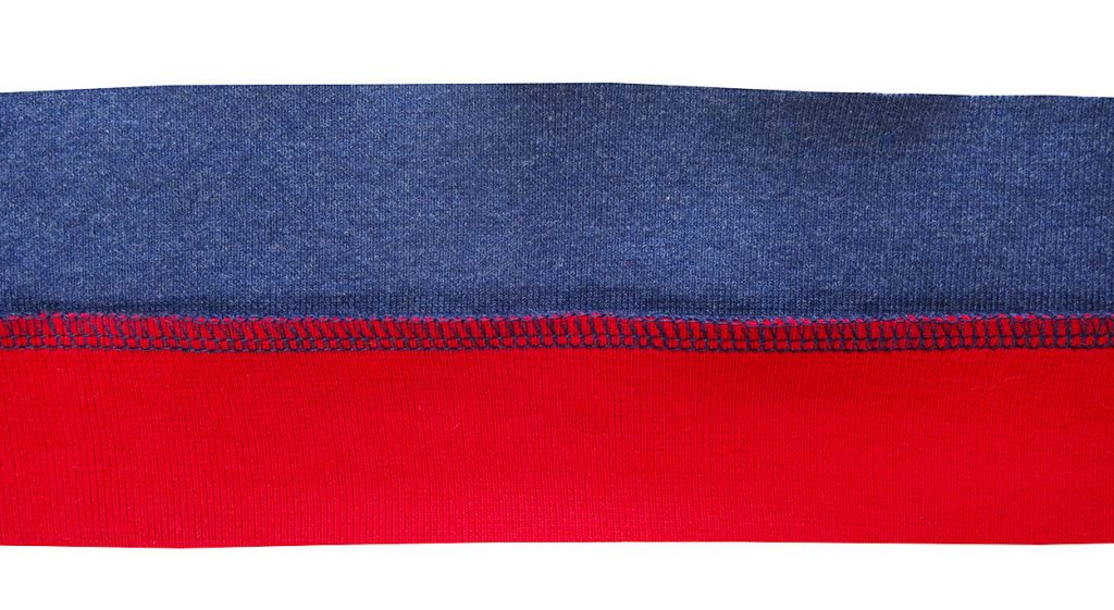 Bündchenstreifen bügeln