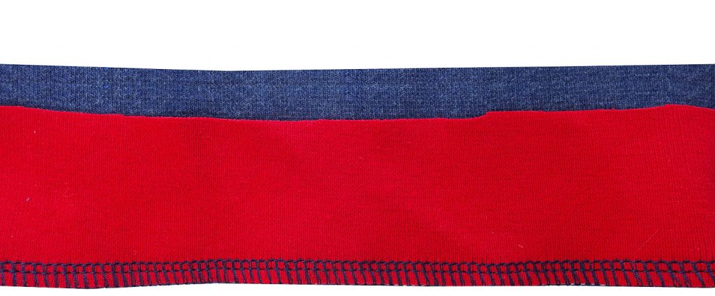 Bündchenstreifen aneinander nähen