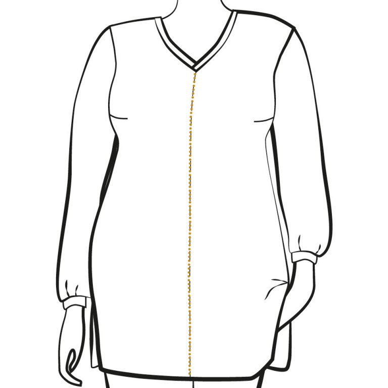 Die goldene Mittelnaht – Oberteil geteilt nähen