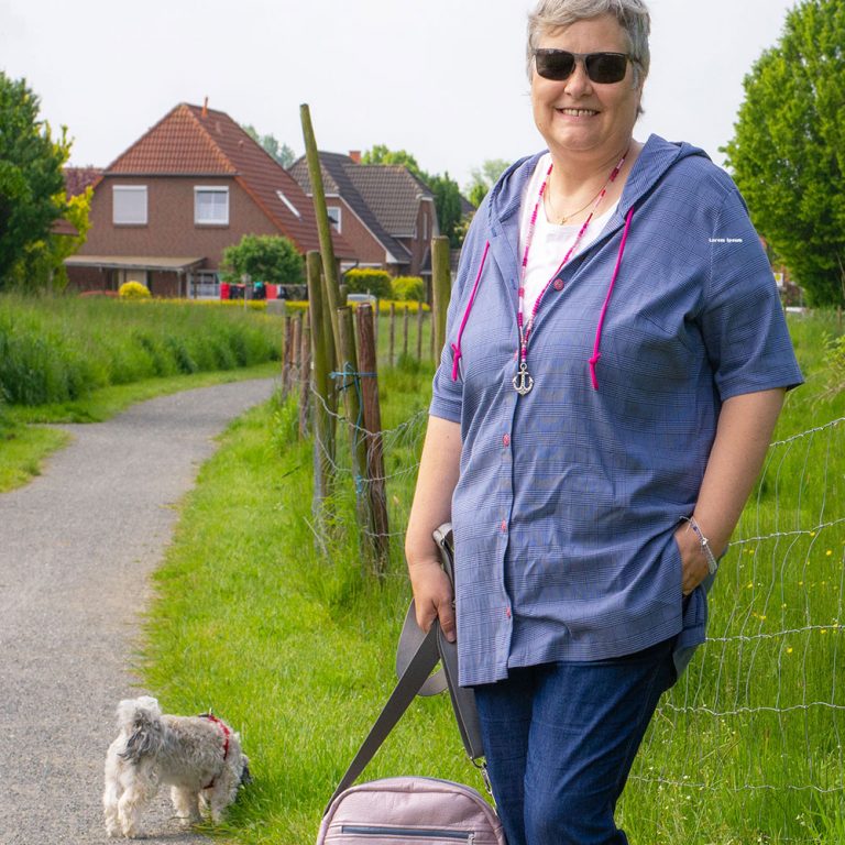 Schnittmuster mit einer Knopfleiste versehen – Shirt oder Bluse